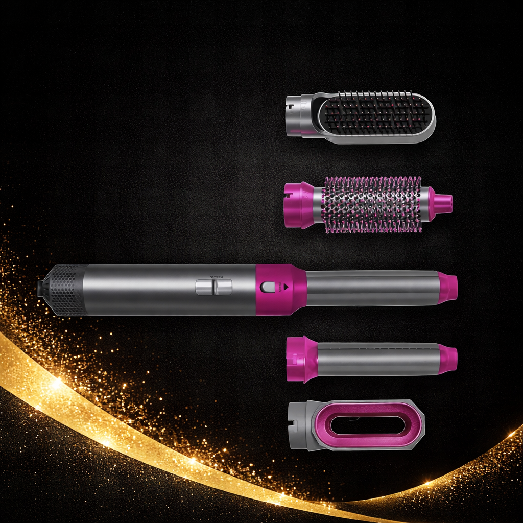 Muti-Functional 5 IN 1 Hair Styling Tool Detachable Hot Air Brush Hair Dryer with Comb