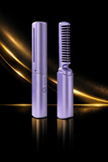 Meneflix Portable Mini Hair Straightener Cordless Rechargeable Mini Adjustable Hair Straightener Hot Comb